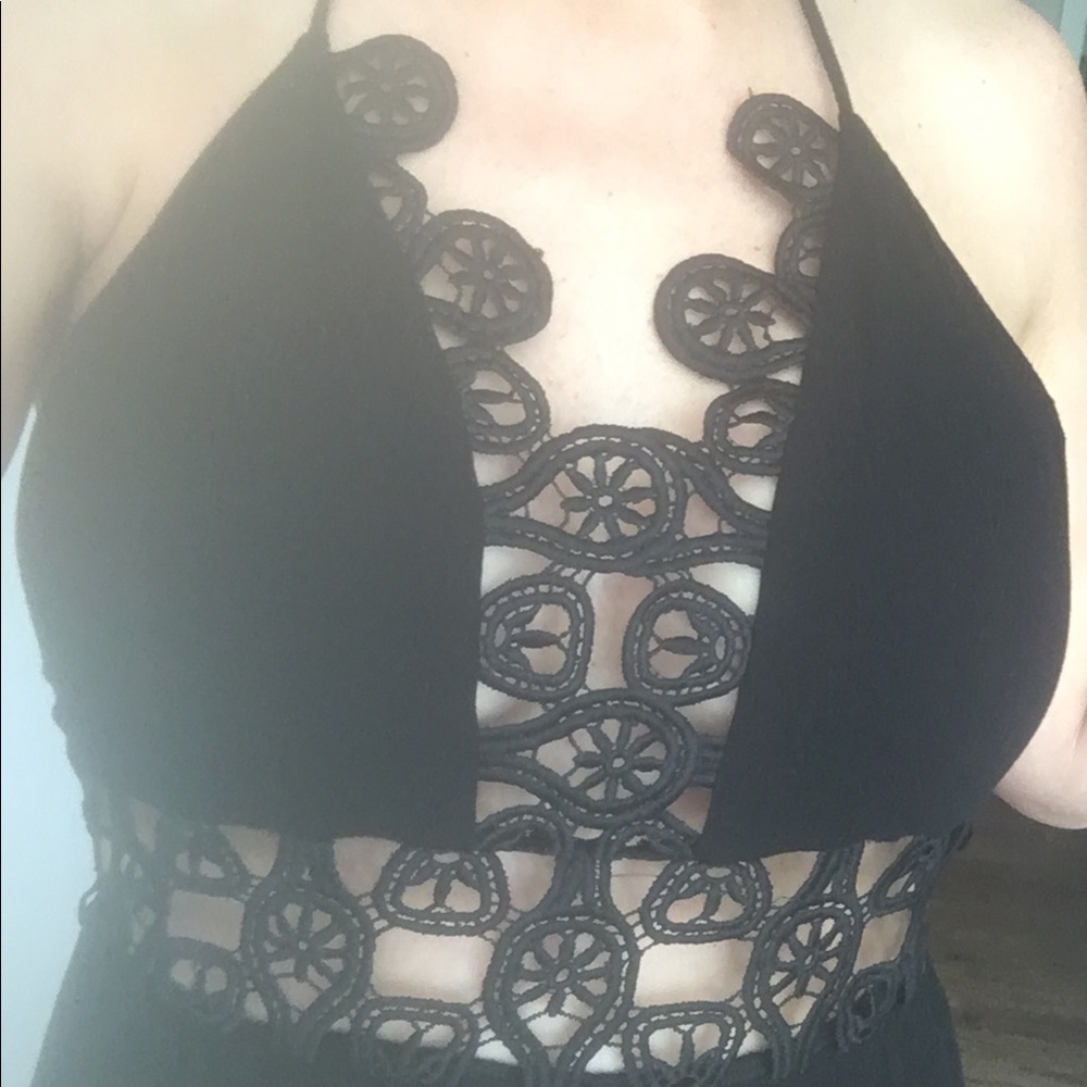 Sexy black dress with cut-outs, size med